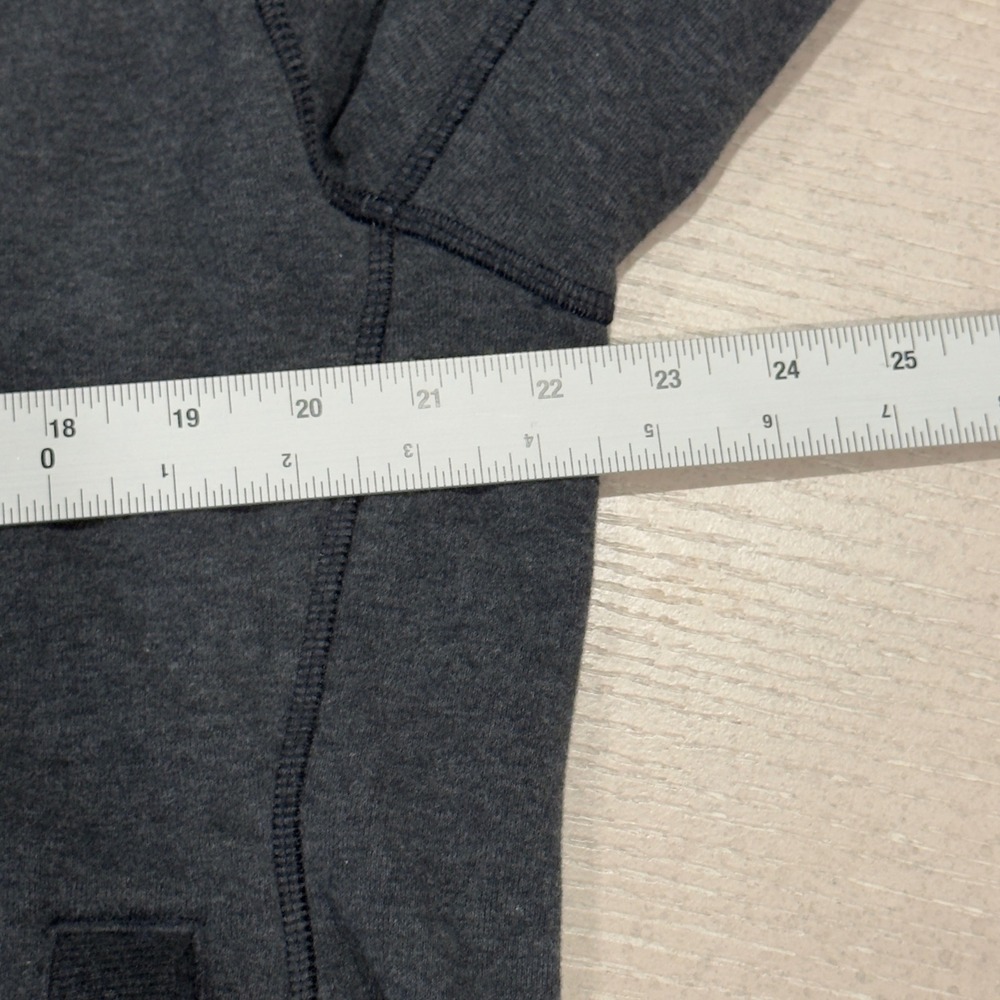 Lululemon Mens Sz Large Charcoal Gray Revolve Henley Pullover Stretch Sweatshirt - Picture 5 of 6